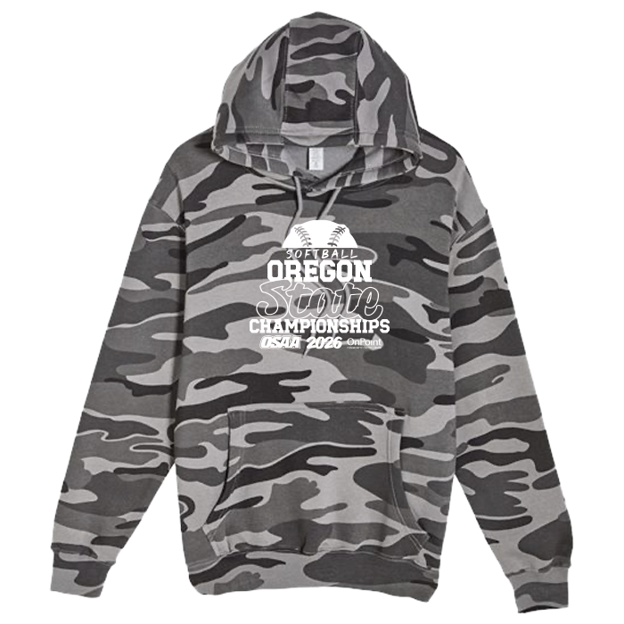 Camo Hoodie - OSAA 2026 State Softball - Slate Camo
