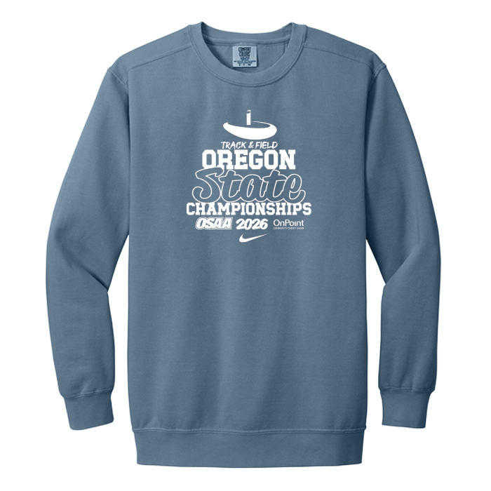 Comfort Colors Crew - OSAA 2026 State Track and Field - Blue Jean