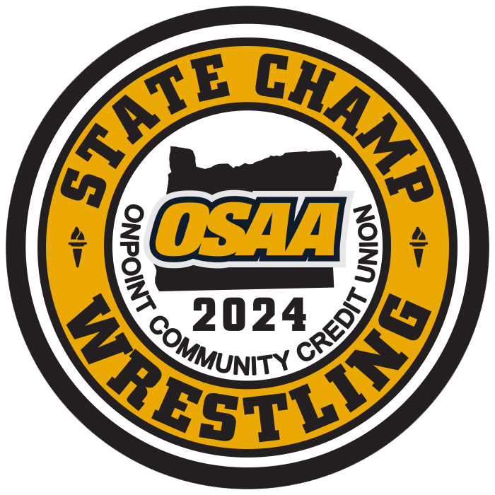 CHAMP Patch - OSAA 2023-2024 State Championships - Gold/Black