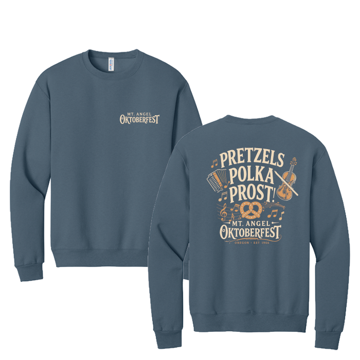 Mt. Angel Oktoberfest 2026 - Crewneck - Denim Blue
