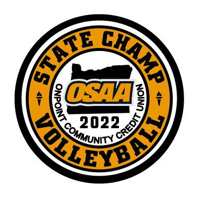 CHAMP Patch - OSAA 2022-2023 State Championships - Gold/Black