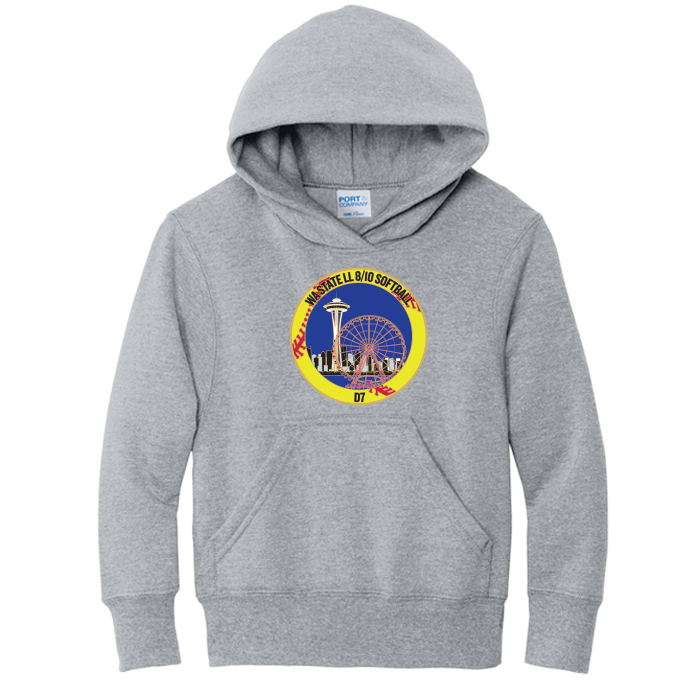 Hoodie - WA D7 Little League Softball - Athletic Heather