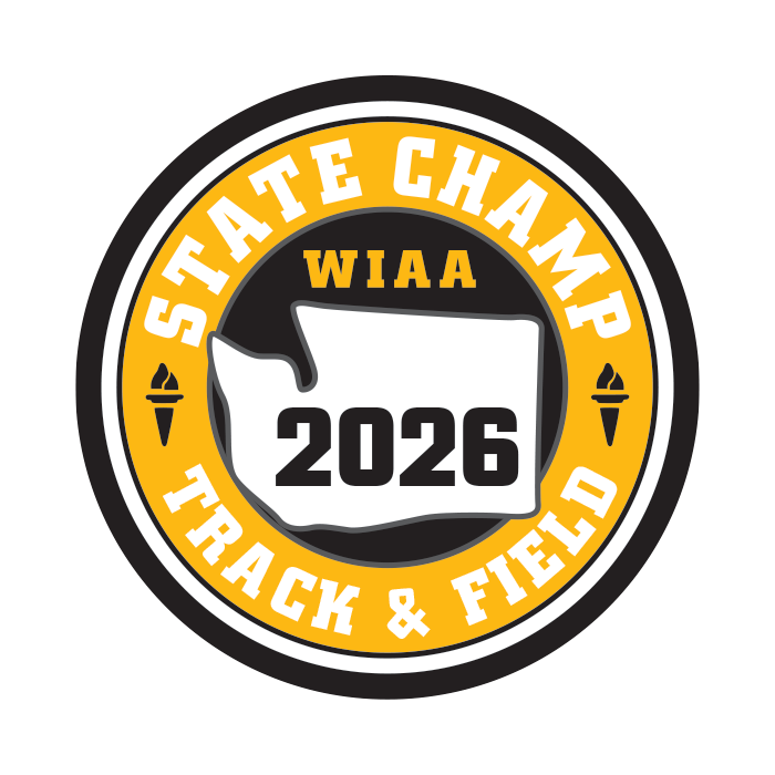CHAMP Patch - WIAA 2026 State Track and Field - Gold/Black