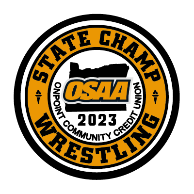 CHAMP Patch - OSAA 2022-2023 State Championships - Gold/Black