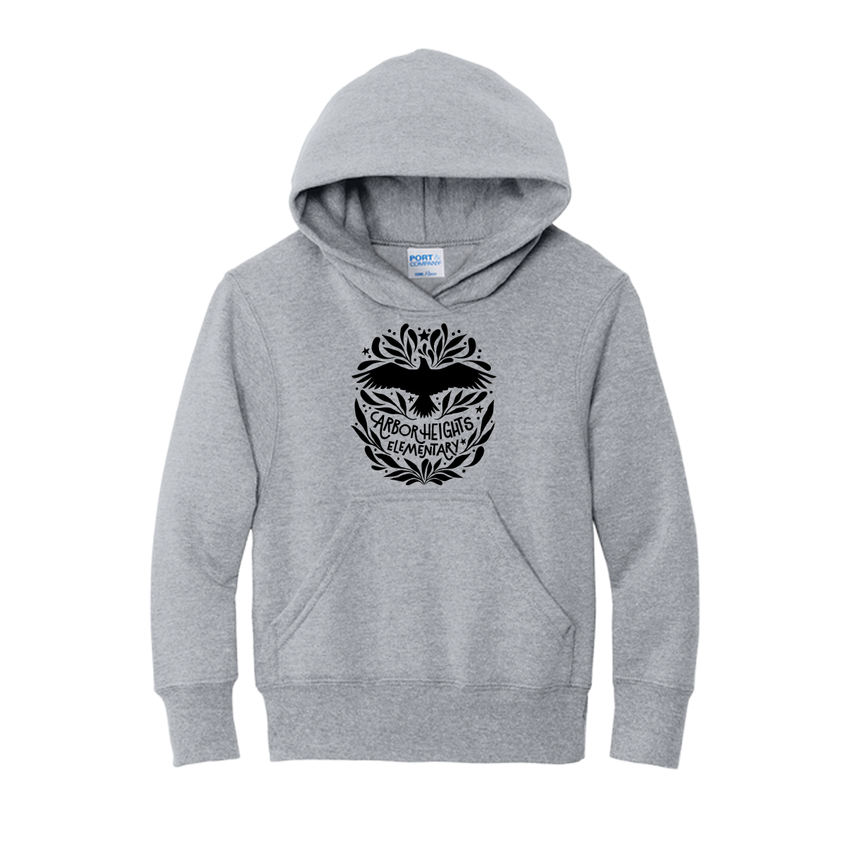 Youth Hoodie - Arbor Heights Elementary Spiritwear - Athletic Heather