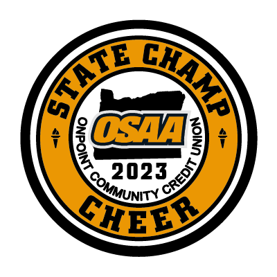 CHAMP Patch - OSAA 2022-2023 State Championships - Gold/Black