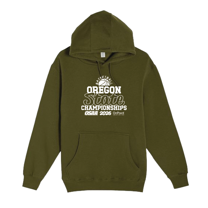 Premium Hoodie - OSAA 2026 State Basketball - Army Green