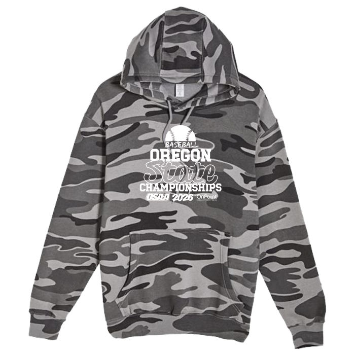 Camo Hoodie - OSAA 2026 State Baseball - Slate Camo