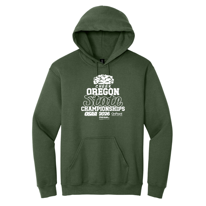 Hoodie- OSAA State Cheerleading 2026 - Military Green