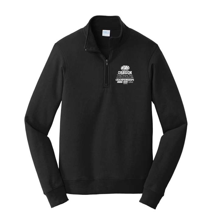Fleece 1/4 Zip - OSAA State Cheerleading 2026 - Black