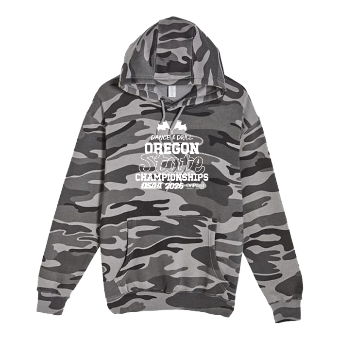 Camo Hoodie - OSAA 2026 State Dance and Drill - Slate Camo