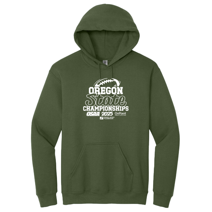 Hoodie - OSAA 2025 State Football - Military Green