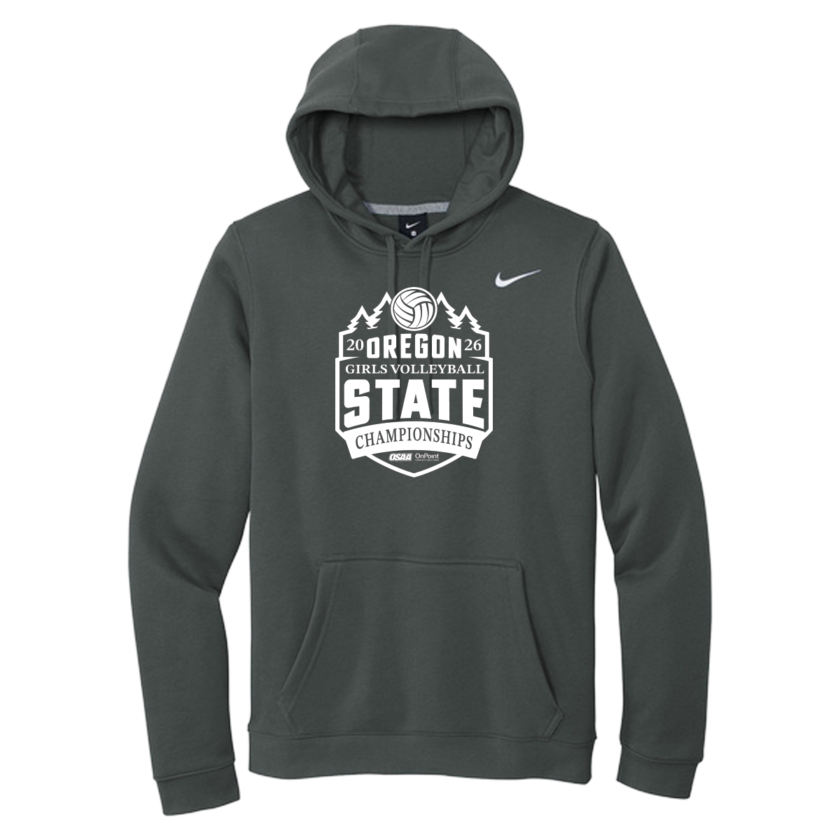 Nike Hoodie - OSAA 2026 State Volleyball - Anthracite