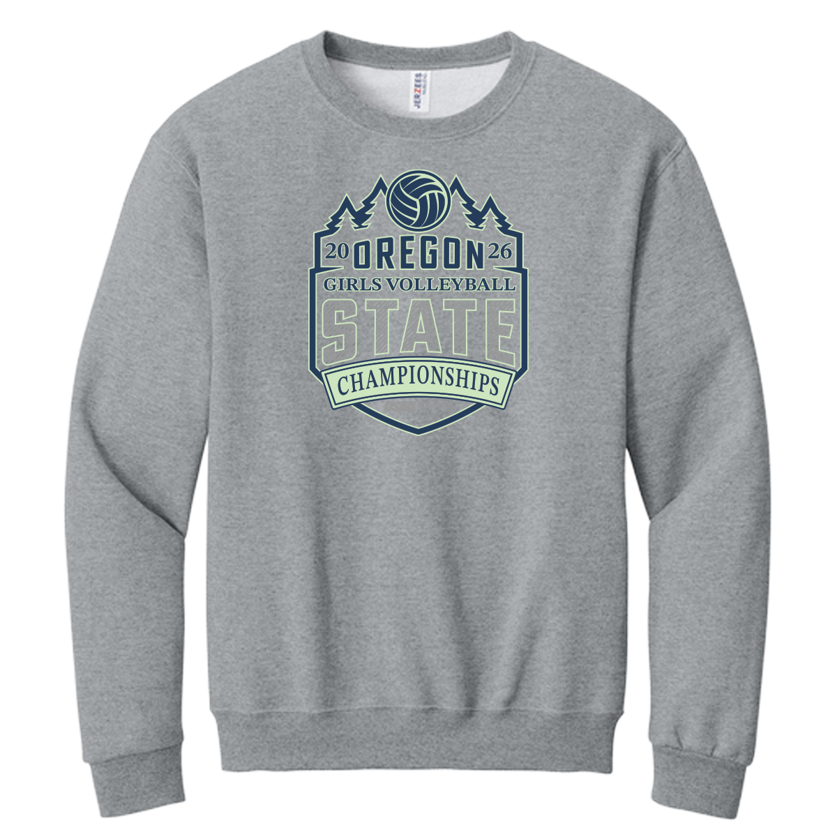 Crewneck - OSAA 2026 State Volleyball - Athletic Heather