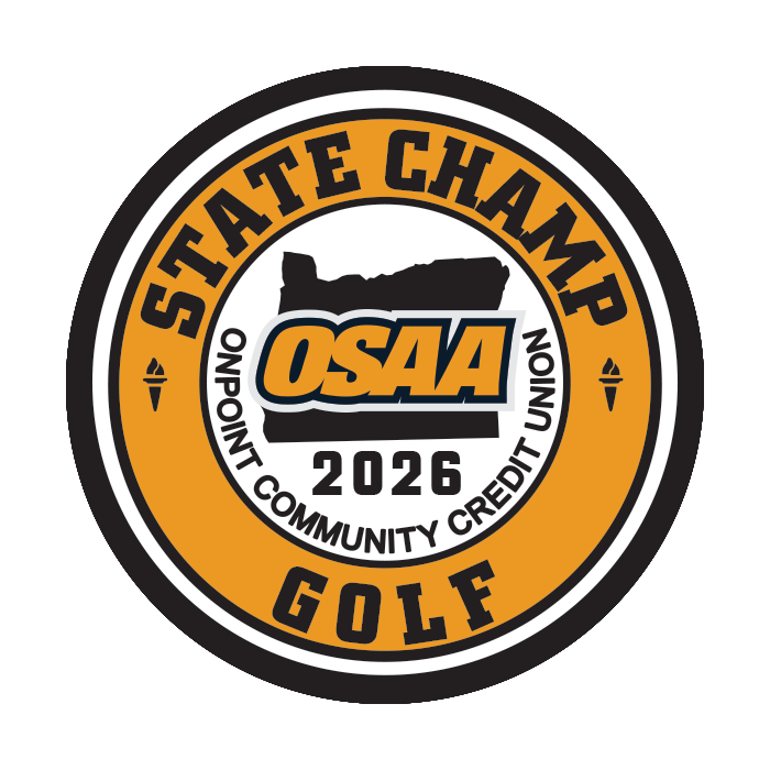 CHAMP Patch - OSAA 2026 State Golf - Gold/Black
