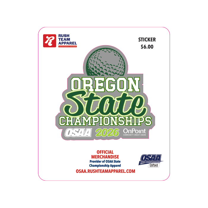 Sticker - OSAA 2026 State Golf