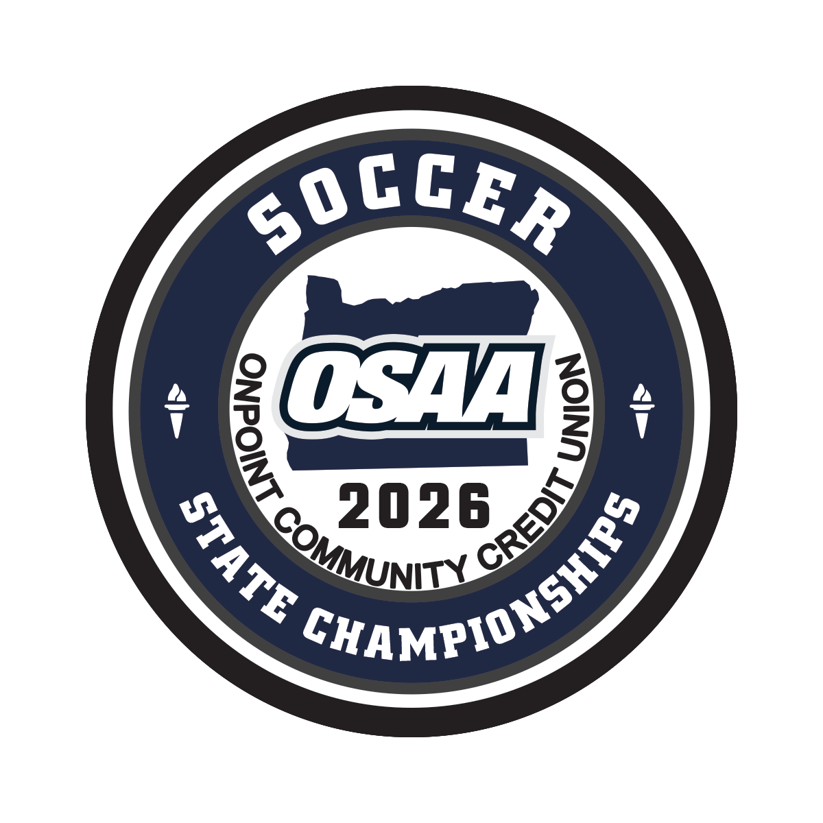 Patch - OSAA 2026 State Soccer - BLUE/White