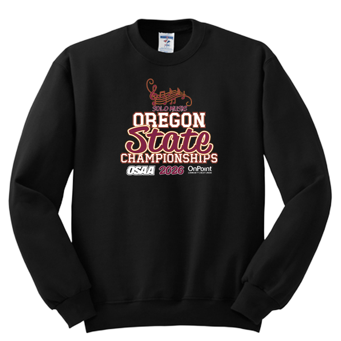 Crewneck - OSAA 2026 State Solo Music - Black