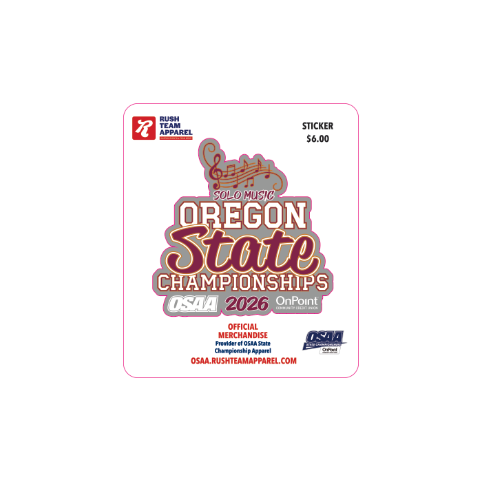 Sticker - OSAA 2026 State Solo Music
