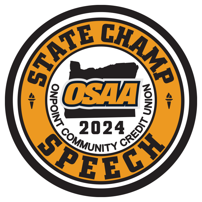 CHAMP Patch - OSAA 2023-2024 State Championships - Gold/Black