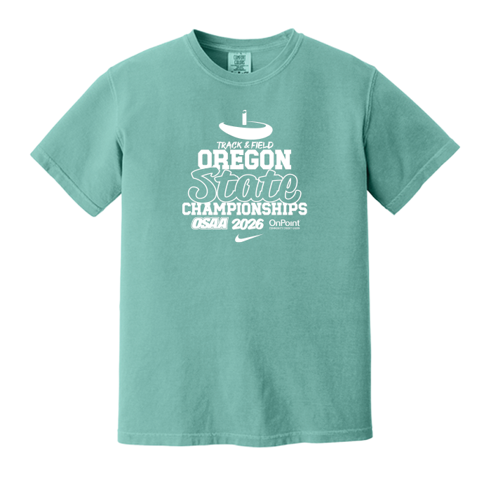 Comfort Colors Short Sleeve - OSAA 2026 State Track and Field - Seafoam
