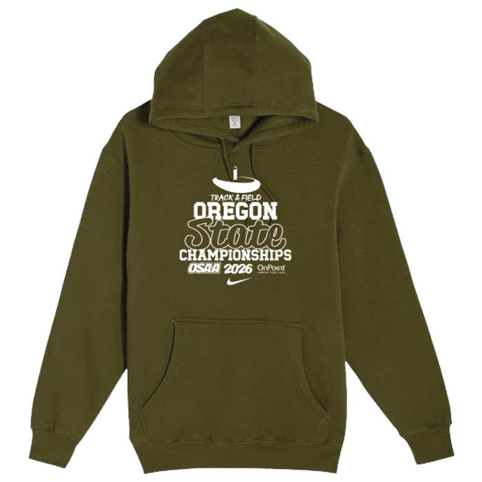 Premium Hoodie - OSAA 2026 State Track and Field - Army Green