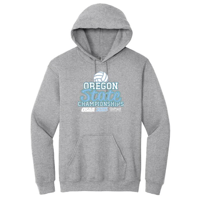 Hoodie - OSAA 2025 State Volleyball - Grey