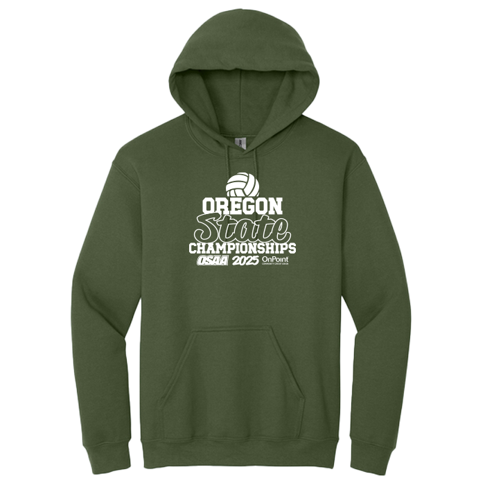 Hoodie - OSAA 2025 State Volleyball - Military Green