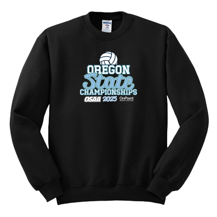 Crewneck - OSAA 2025 State Volleyball - Black