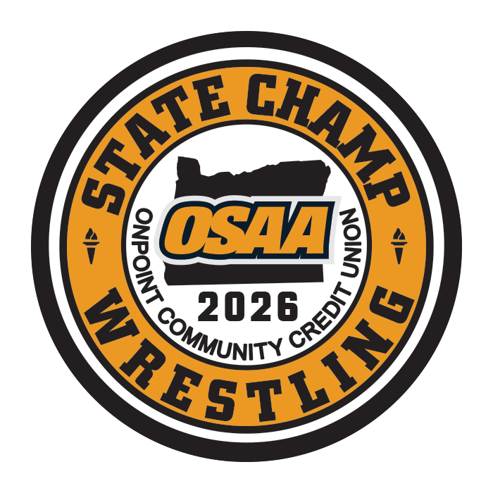 CHAMP Patch - OSAA 2026 State Wrestling - Gold/Black