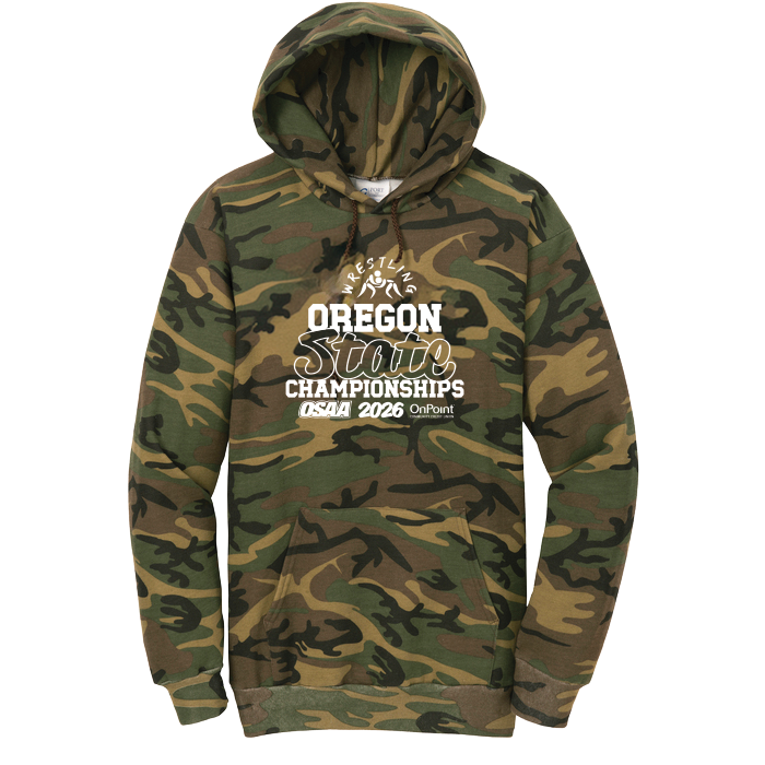 Camo Hoodie - OSAA 2026 State Wrestling - Slate Camo