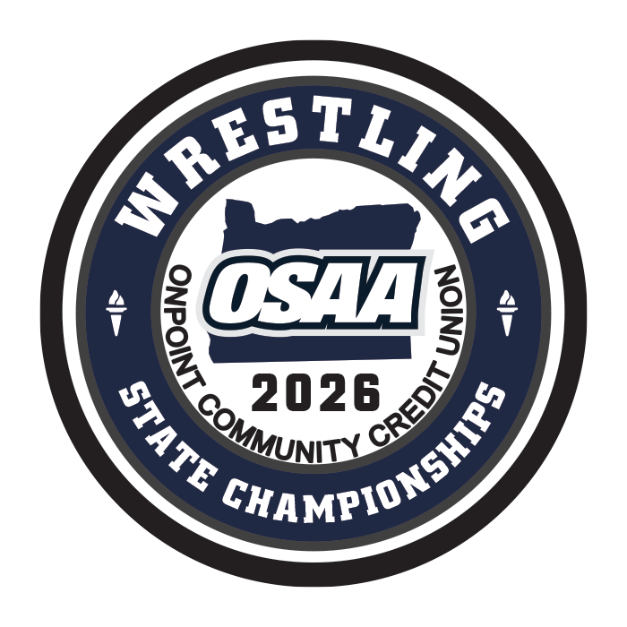 Patch - OSAA 2026 State Wrestling - Blue/White