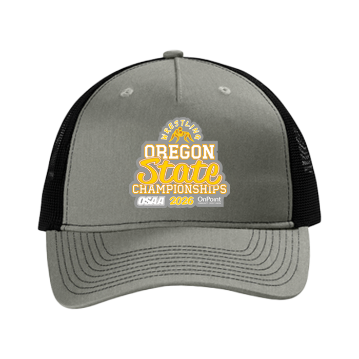Trucker Hat - OSAA 2026 State Wrestling - Black/Grey