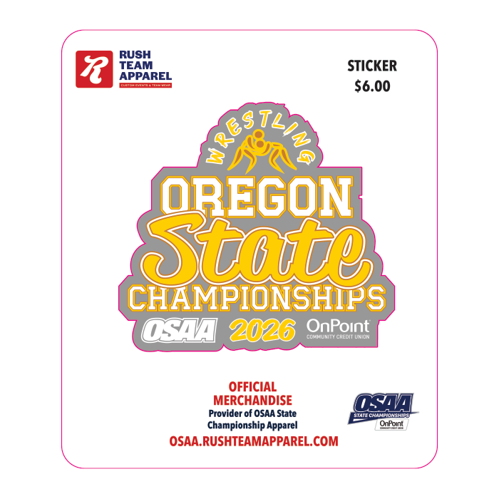 Sticker - OSAA 2026 State Wrestling