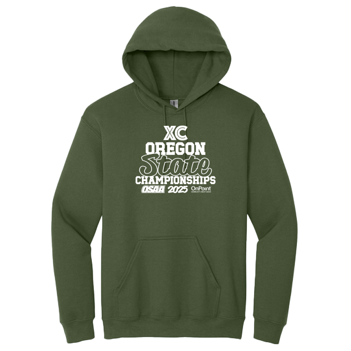 Hoodie - OSAA 2025 State Cross Country - Military Green