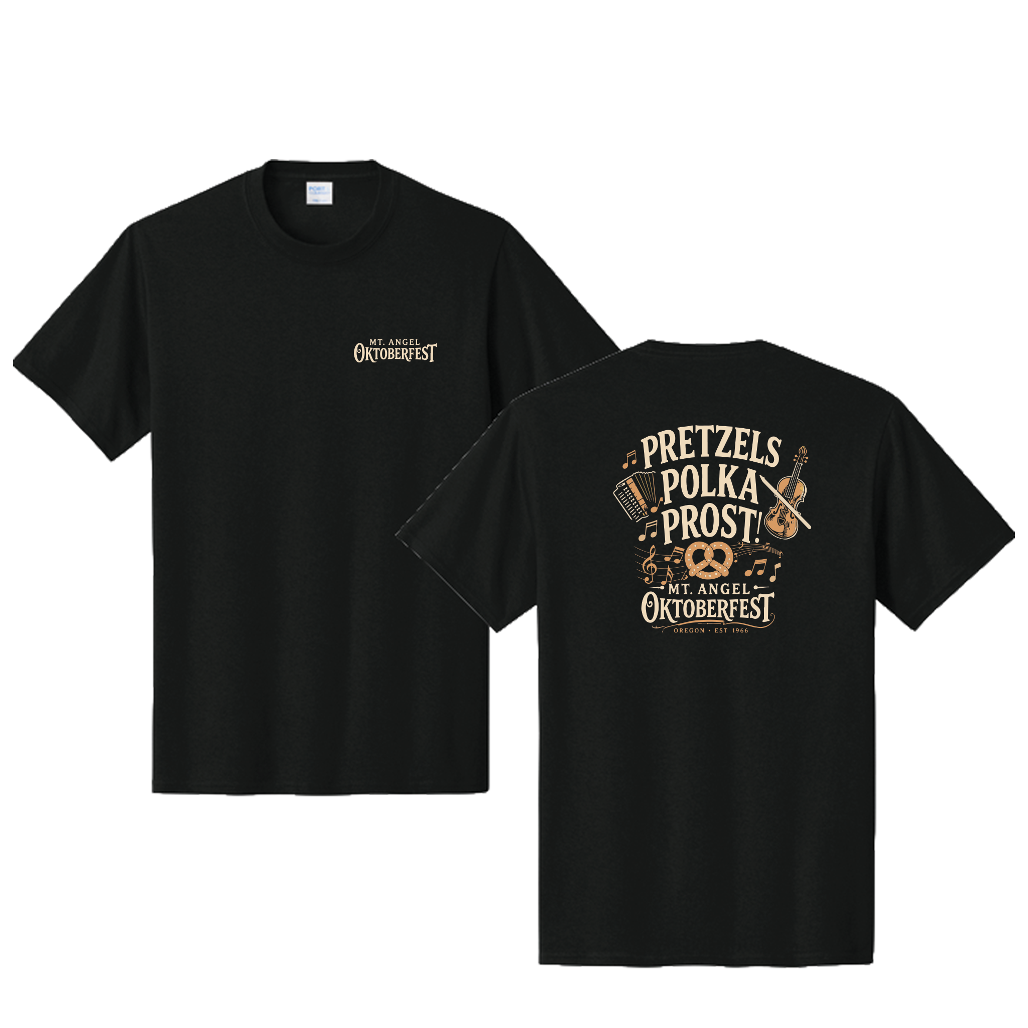 Mt. Angel Oktoberfest 2026 - Short Sleeve - Black