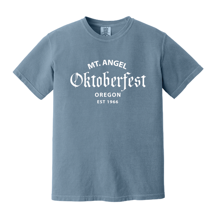 Mt. Angel Oktoberfest 2026 - Comfort Colors Short Sleeve - Blue Jean