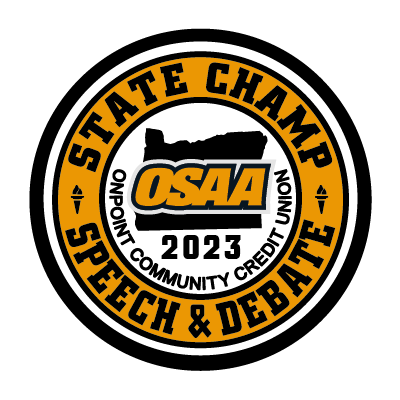 CHAMP Patch - OSAA 2022-2023 State Championships - Gold/Black