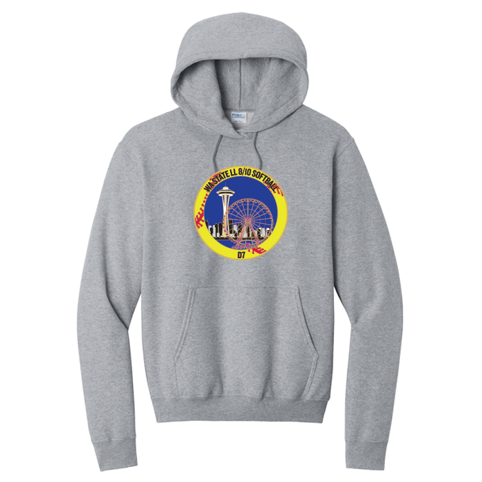 Youth Hoodie - WA D7 Little League Softball - Athletic Heather