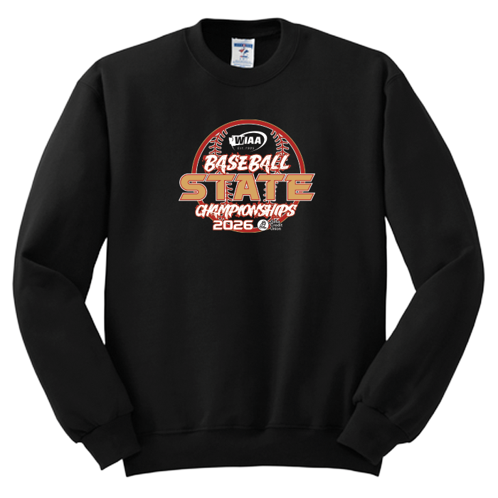 Crewneck - WIAA 2026 State Baseball - Black