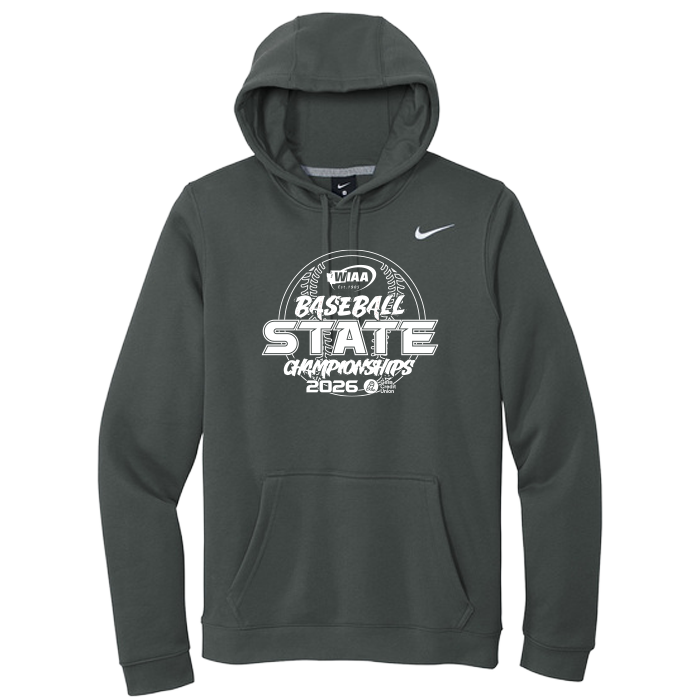 Nike Hoodie - WIAA 2026 State Baseball - Anthracite