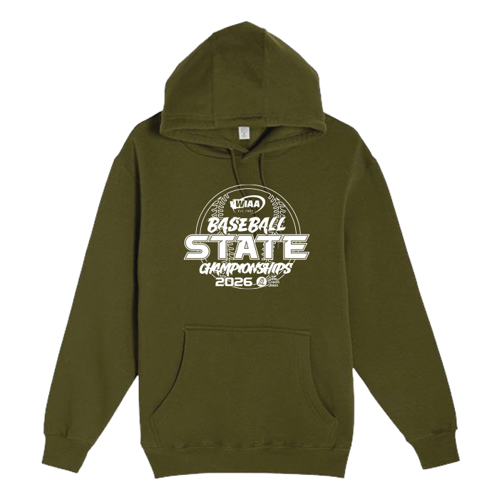 Premium Hoodie - WIAA 2026 State Baseball - Army Green