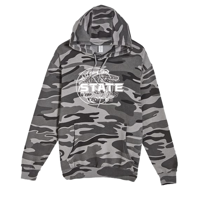 Camo Hoodie - WIAA 2026 State Basketball - Slate Camo