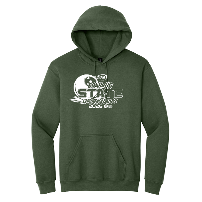 Premium Hoodie - WIAA 2026 State Bowling - Army Green