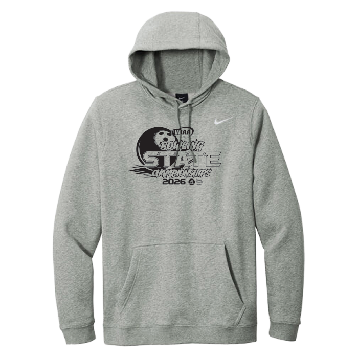 Nike Hoodie - WIAA 2026 State Bowling - Dark Grey Heather
