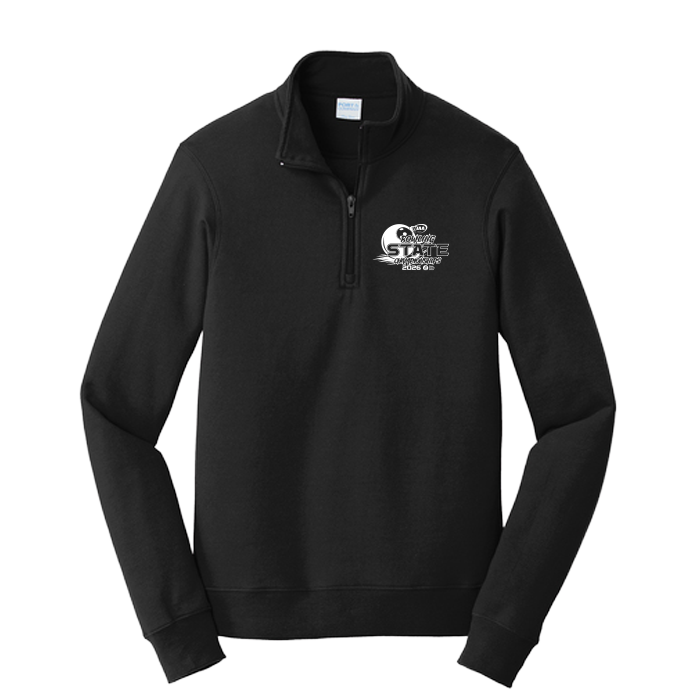 Fleece 1/4 Zip - WIAA State Bowling 2026 - Black