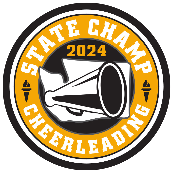 CHAMP Patch - WIAA 2023-2024 State Championships - Gold/Black