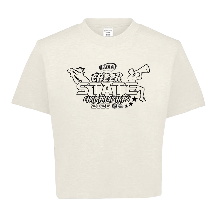 Boxy Crop Short Sleeve - WIAA 2026 State Cheerleading - Chalk