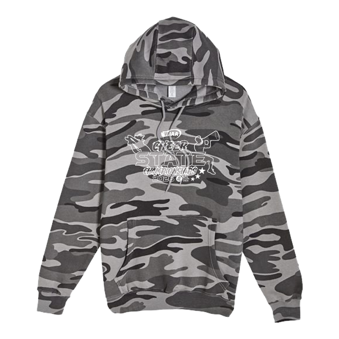 Camo Hoodie - WIAA 2026 State Cheerleading - Slate Camo