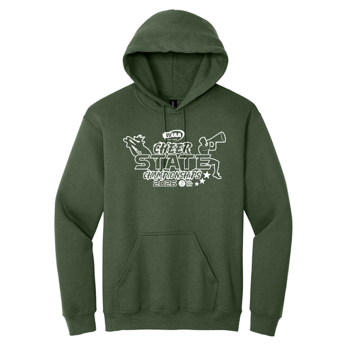 Premium Hoodie - WIAA 2026 State Cheerleading - Army Green